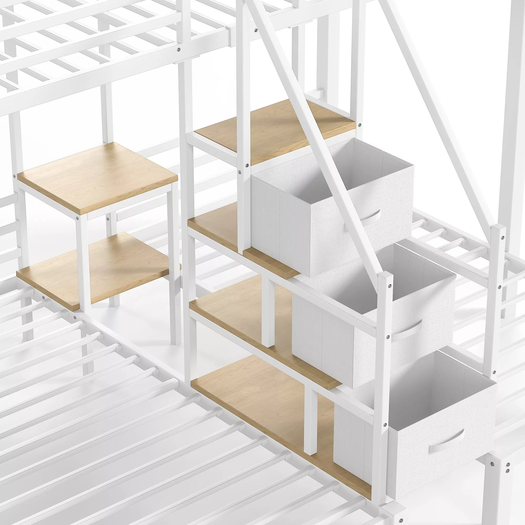 bunk bed storage stairs with drawers