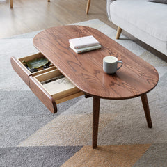 Bellemave® 100% Solid Wood Table with Drawers