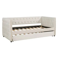 Bellemave® Twin Size Tufted Upholstered Daybed with Trundle Bed Bellemave®