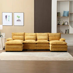 Bellemave 110.62" Modern Large Chenille Fabric U-Shape Sectional Sofa Bellemave