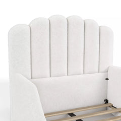 Shell Shaped Upholstered Headboard Detail