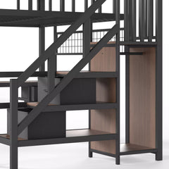 Metal Loft Bed Storage Stair and Drawer Close Up