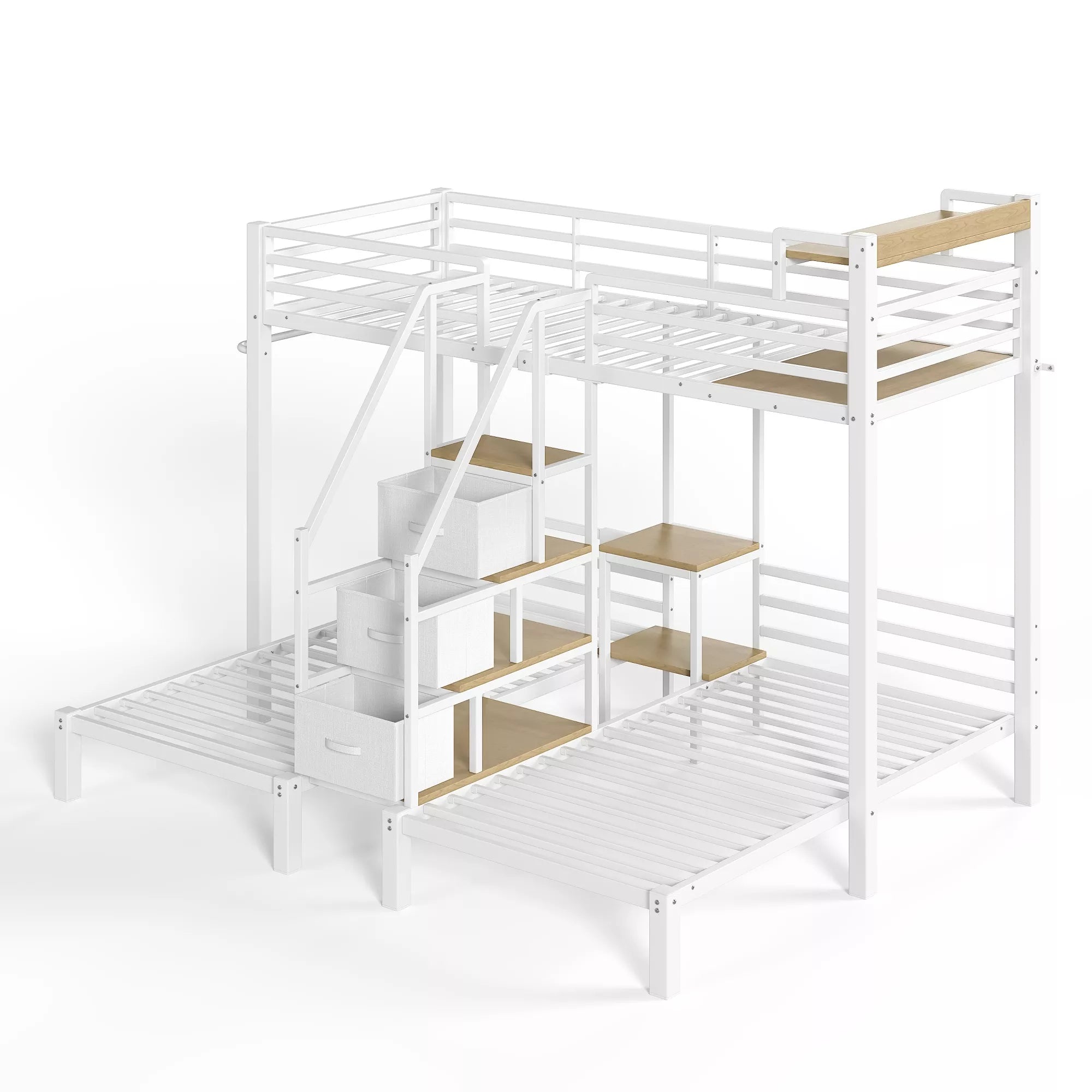 metal triple bunk bed for kids and teens
