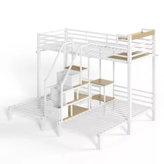 metal triple bunk bed for kids and teens