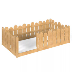Bellemave® Kids Montessori Floor Bed with Rounded Safety Guardrail,Solid Wood Montessori Bed for Girls & Boys Bellemave®