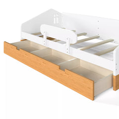 House floor bed storage drawer detail view