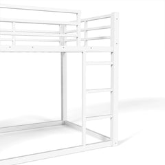 Bellemave® Twin over Twin Bunk Bed with LED, Storage Shelves & Drawer, Metal Floor Bunk Bed for Kids Bellemave®