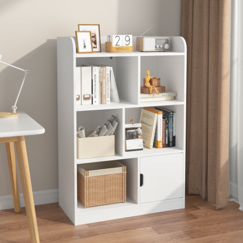Bellemave® Kids Bookcase with 6 Compartments, Freestanding Shelves and Cube Organizer