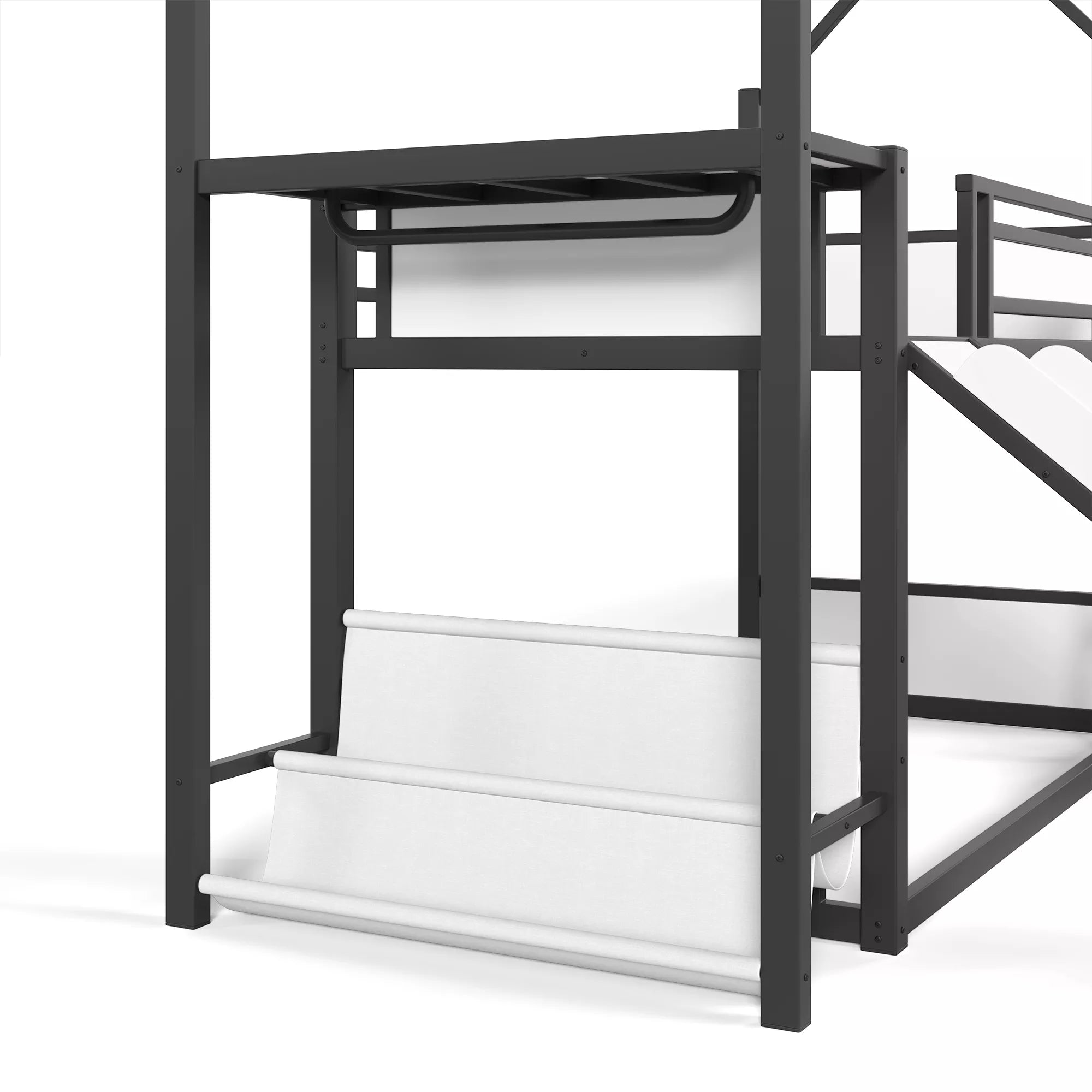 Twin Over Twin Metal Bunk Bed Ladder Detail