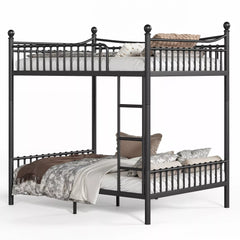 Bellemave® Metal Bunk Bed with Curved Guardrails, Space-Saving Bunk Bed Frame for Kids & Teens