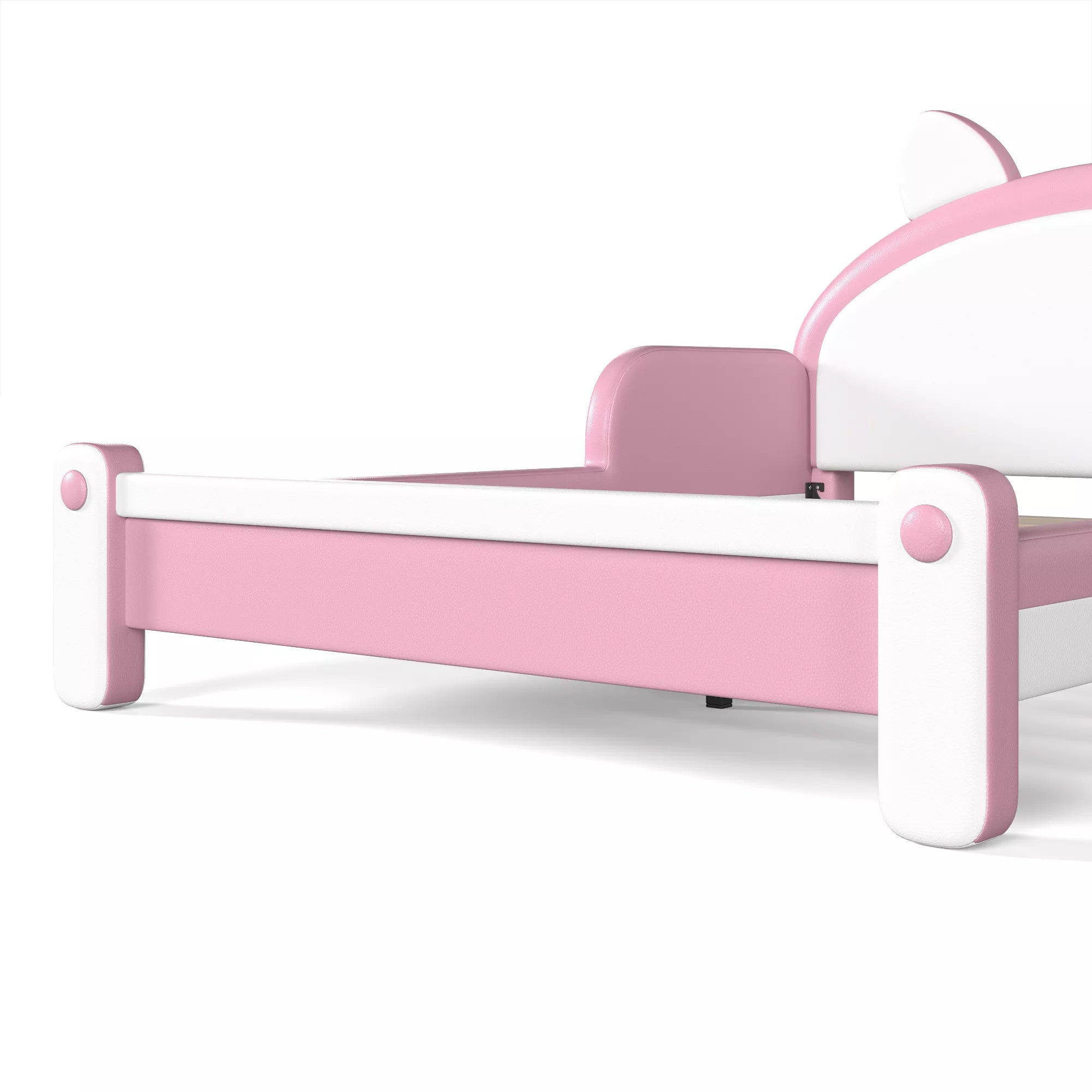 Side View of Cat Shaped Upholstered Platform Bed