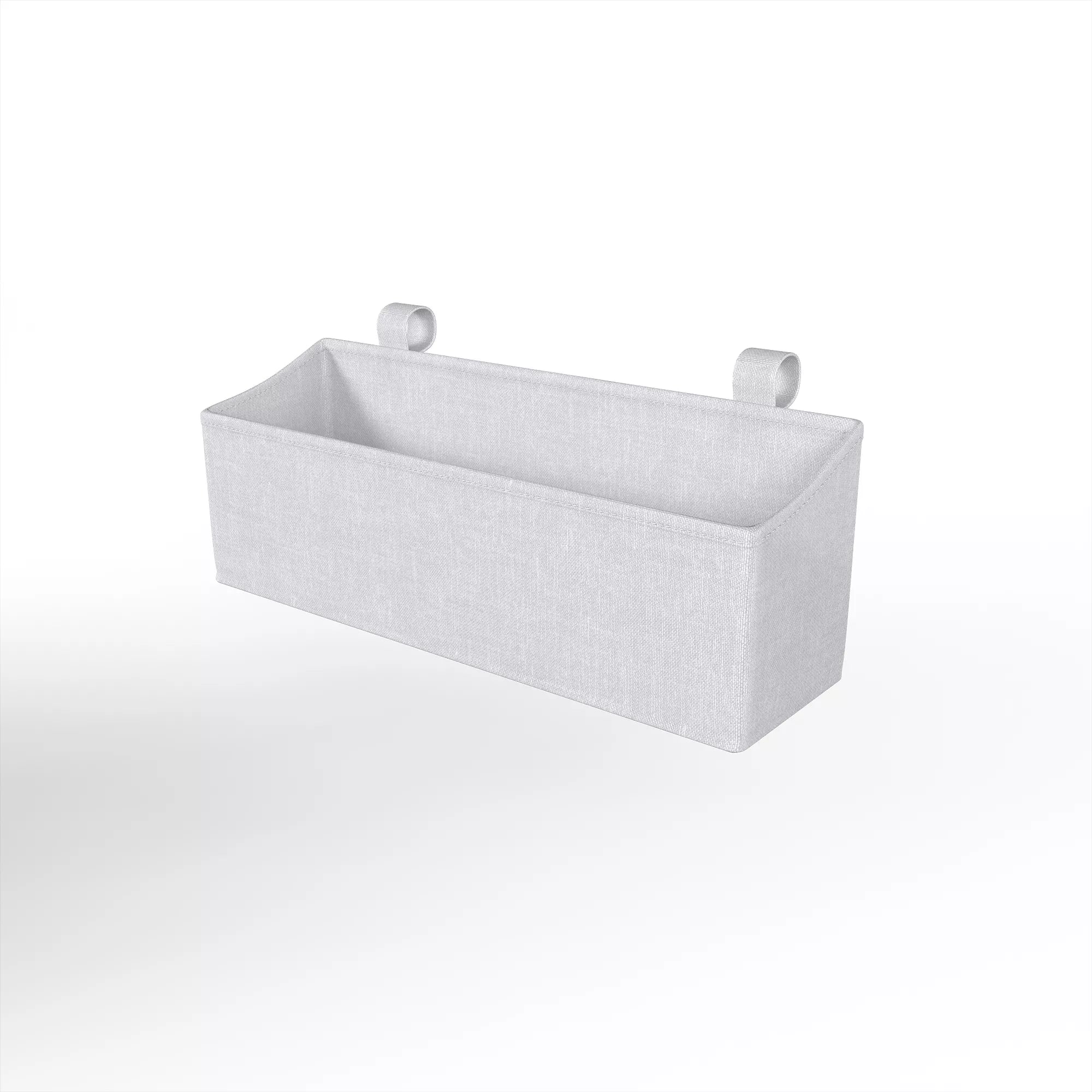 Kids loft bed with hanging clothes rack and storage bag