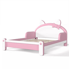 Low Profile Upholstered Kids Platform Bed Frame