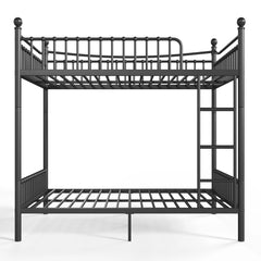 Bellemave® Metal Bunk Bed with Curved Guardrails, Space-Saving Bunk Bed Frame for Kids & Teens