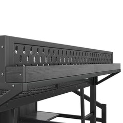 Gaming loft bed upper guardrail detail