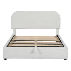 Bellemave® Teddy Fleece Upholstered Platform Bed with Hydraulic Storage System