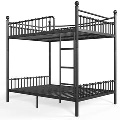Bellemave® Metal Bunk Bed with Curved Guardrails, Space-Saving Bunk Bed Frame for Kids & Teens