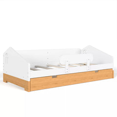 Low profile house floor bed with storage drawer