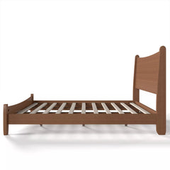 Bamboo platform bed side profile with headboard