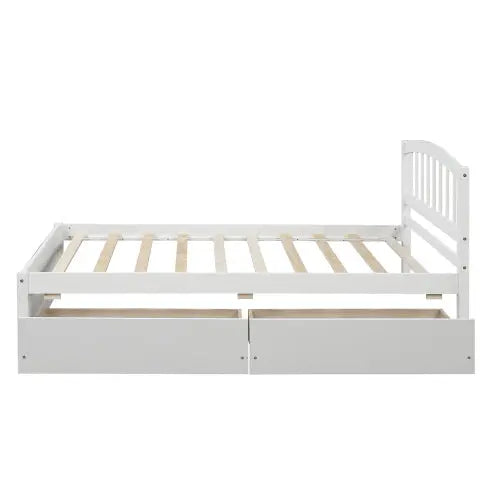 Bellemave Twin Size Platform Storage Bed with Two Drawers and Headboard Bellemave