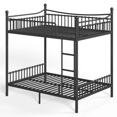 Bellemave® Metal Bunk Bed with Curved Guardrails, Space-Saving Bunk Bed Frame for Kids & Teens