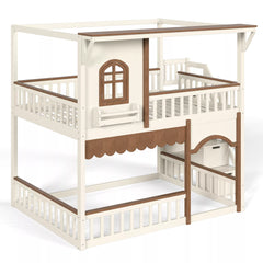 full over full bunk bed frame with storage staircase
