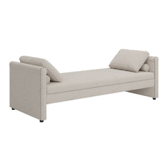 Bellemave® Modern Upholstered Chaise Lounge Daybed with Pillows, No Mattress Needed