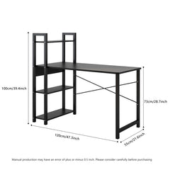 Bellemave® Computer Desk with 4 Tier Storage Shelves