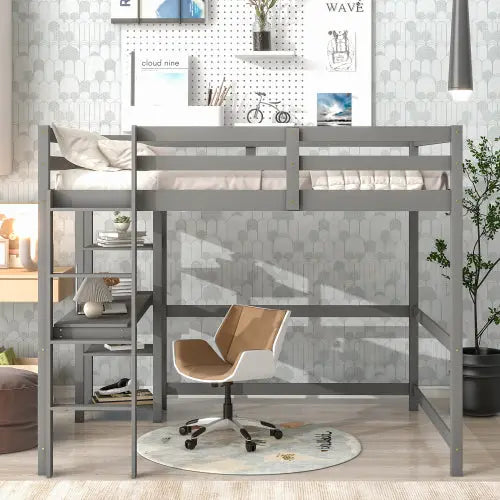 Bellemave® Loft Bed with Built-In Desk Bellemave®