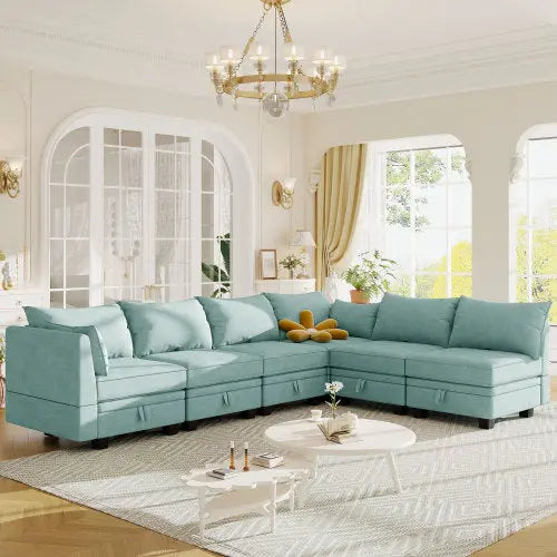 Bellemave 115.1" Modern Large U-Shape Modular Sectional Sofa, Convertible Sofa Bed with Reversible Chaise Bellemave