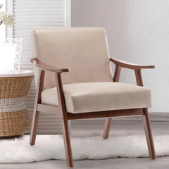 Bellemave® Mid-Century Modern Chair with Solid Wood Frame, Extra-Thick Backrest Bellemave®