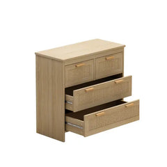 Bellemave 4 Drawers Rattan Cabinet Bellemave