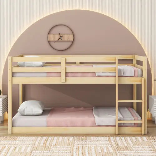 Bellemave® Twin Size Wooden Floor Bunk Bed Bellemave®