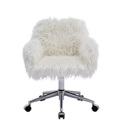 Bellemave® Modern Faux Fur Home Office Chair, Swivel, Height Adjustable