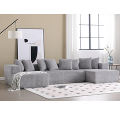 Bellemave® 131" U-shaped Modular Sectional Couch with 8 Pillows