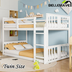 Bellemave® Twin Size Bunk Bed with Ladder