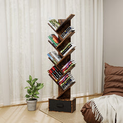 Bellemave® 9 Tier Tree Bookshelf with Drawer