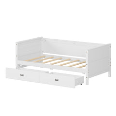 Bellemave® Twin Size Solid Wood Daybed with Two Drawers