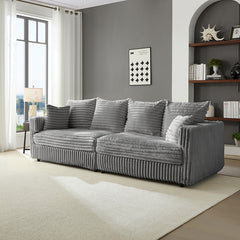 Bellemave® 104.3" Modern Comfy Upholstered Sofa Cloud Couch with Soft Pillows