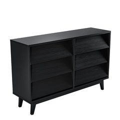 Bellemave® 6 Drawer Double Dresser Features Vintage-style and Bevel Design