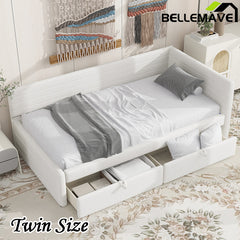 Bellemave® Twin Size Upholstered Daybed with 2 Drawers