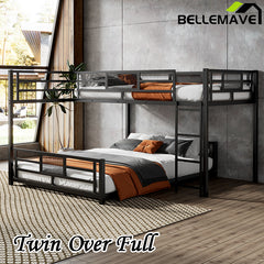 Bellemave® Twin over Full L-shaped Metal Bunk Bed