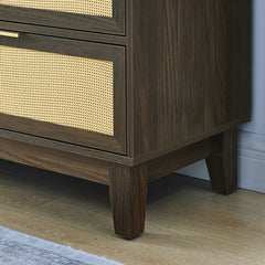 Bellemave® Modern Rattan Dresser with 7 Drawers