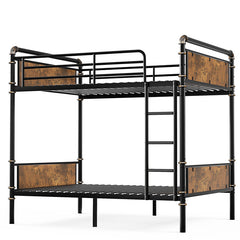 Bellemave® Twin XL Size Metal Bunk Bed, Industrial Detachable Bunk Beds with Safety Guard Rails