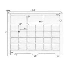 Bellemave® Sleek Design 24 Shoe Cubby Console with Curved Base