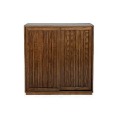 Bellemave® Mid Century Sideboard with 2 Sliding Door & Solid Wood Decorative Strips