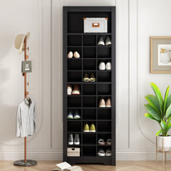 Bellemave® Modern 30 Shoe Cubby Console with Multiple Storage Capacity