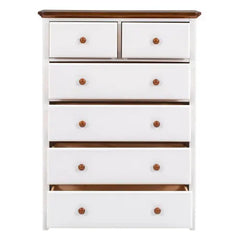 Bellemave Rustic Wooden Chest with 6 Drawers Bellemave