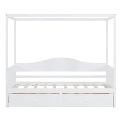 Bellemave® Twin Size Canopy Daybed with 2 Drawers