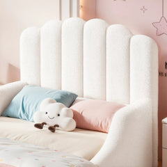 Soft Teddy Fabric Shell Headboard Detail